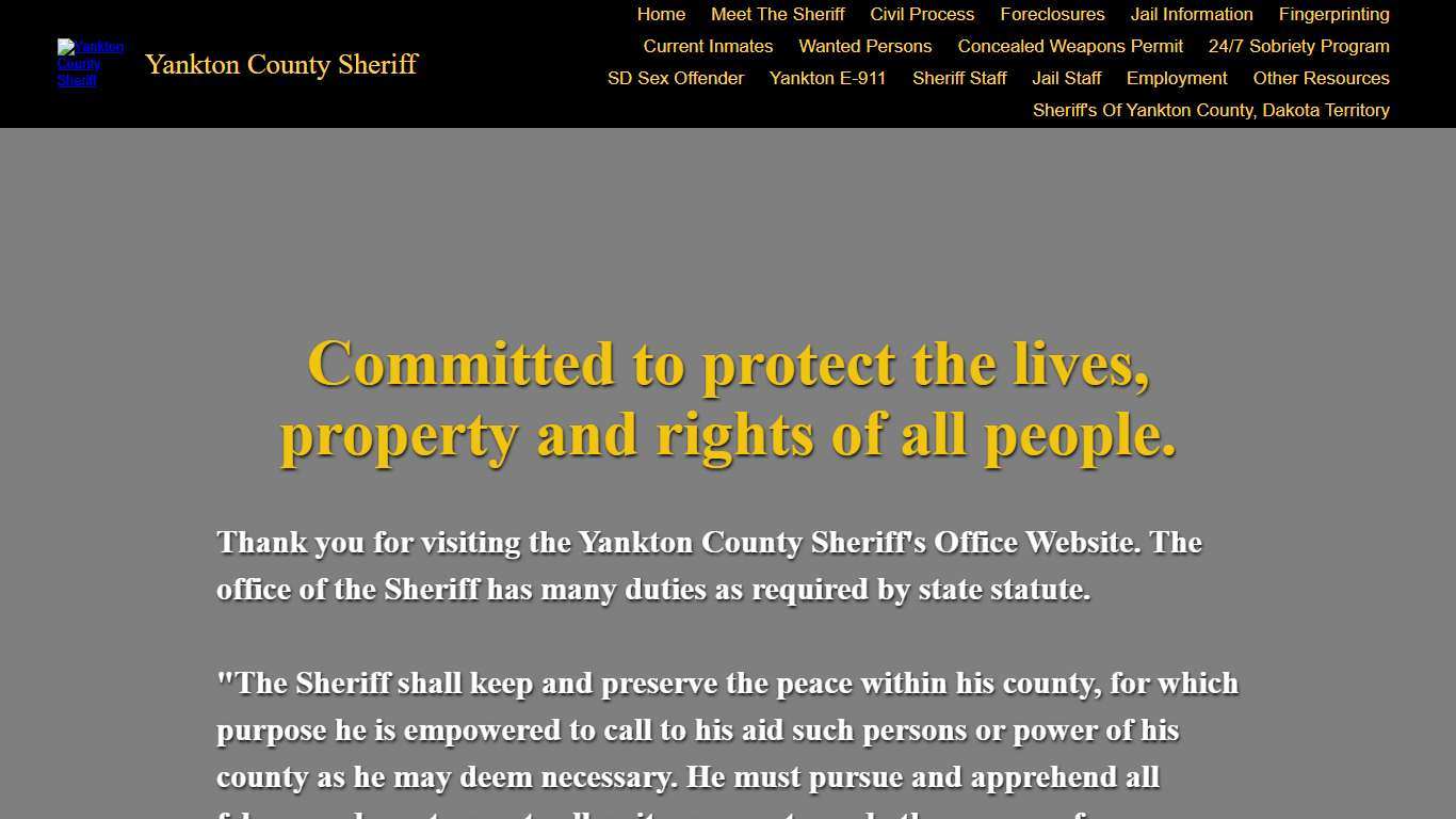 Yankton County Sheriff, Yankton, SD